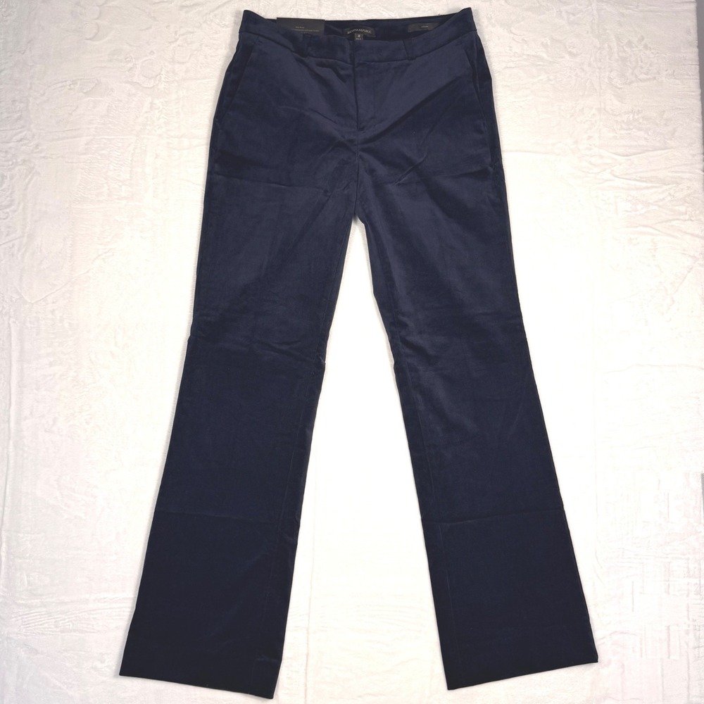 NWT Banana Republic Logan Navy Corduroy Mid Rise Straight Pants 8